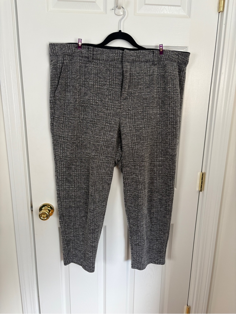 torrid Black and Gray Glen Plaid Pull-On Dress Pants